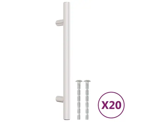 Kapi Käepidemed 20 Tk, Hõbedane, 128 Mm, Roostevaba Teras