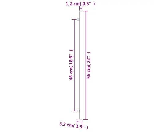 Kapi Käepidemed 20 Tk, Hõbedane, 480 Mm, Roostevaba Teras