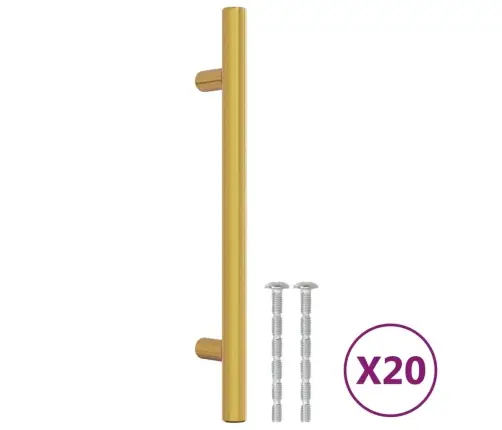 Kapi Käepidemed 20 Tk, Kuldne, 128 Mm, Roostevaba Teras