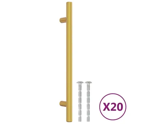 Kapi Käepidemed 20 Tk, Kuldne, 160 Mm, Roostevaba Teras