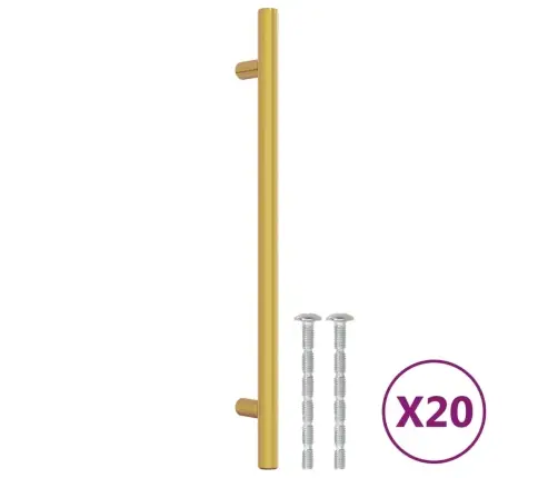 Kapi Käepidemed 20 Tk, Kuldne, 192 Mm, Roostevaba Teras