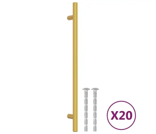 Spintelės Rankenėlės, 20Vnt., Auksinės, Nerūdijantis Plienas