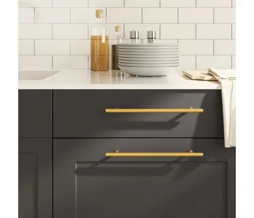 Spintelės Rankenėlės, 20Vnt., Auksinės, Nerūdijantis Plienas