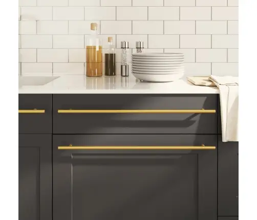 Spintelės Rankenėlės, 20Vnt., Auksinės, Nerūdijantis Plienas