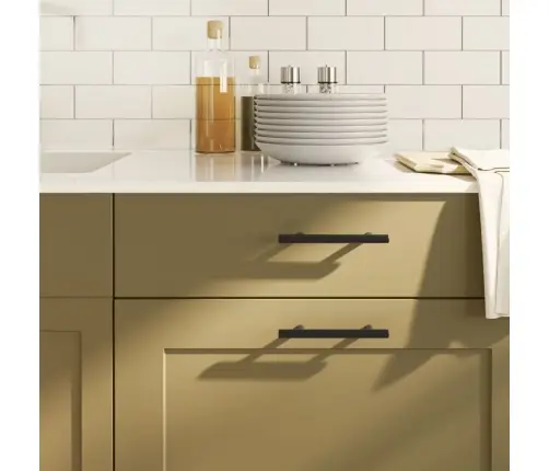 Spintelės Rankenėlės, 20Vnt., Juodos, Nerūdijantis Plienas