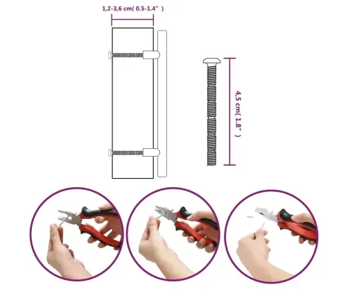 Kapi Käepidemed 20 Tk, Must, 128 Mm, Roostevaba Teras