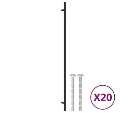 Kapi Käepidemed 20 Tk, Must, 480 Mm, Roostevaba Teras