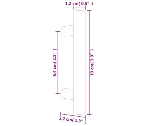Spintelės Rankenėlės, 20Vnt., Bronzinės, Nerūdijantis Plienas