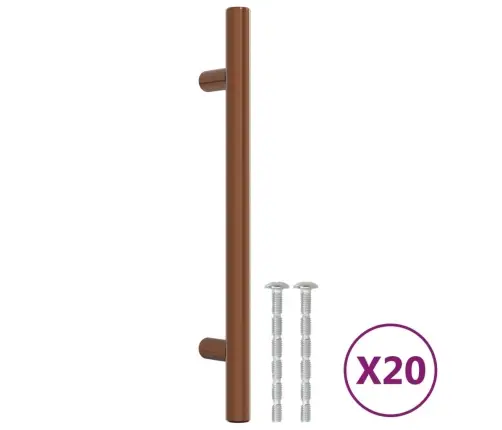 Spintelės Rankenėlės, 20Vnt., Bronzinės, Nerūdijantis Plienas