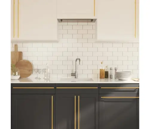 Spintelės Rankenėlės, 10Vnt., Auksinės, Nerūdijantis Plienas