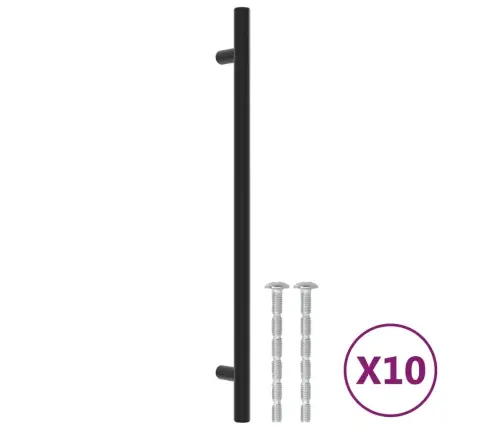 Skapja Rokturi, 10 Gab., Melni, 224 Mm, Nerūsējošais Tērauds Vidaxl