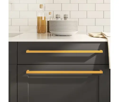 Spintelės Rankenėlės, 20Vnt., Auksinės, Nerūdijantis Plienas