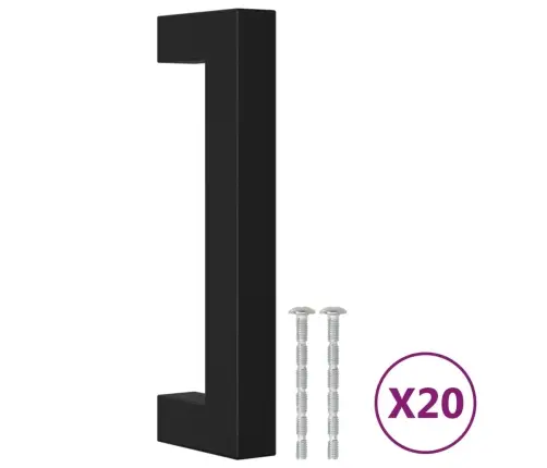 Kapi Käepidemed 20 Tk, Must, 96 Mm, Roostevaba Teras