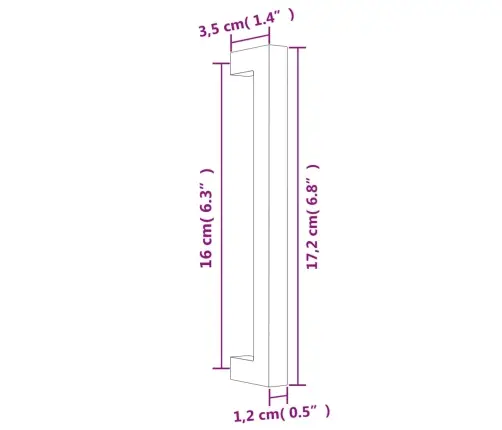 Kapi Käepidemed 20 Tk, Must, 160 Mm, Roostevaba Teras