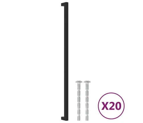 Skapja Rokturi, 20 Gab., Melni, 480 Mm, Nerūsējošais Tērauds Vidaxl