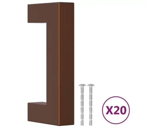 Spintelės Rankenėlės, 20Vnt., Bronzinės, Nerūdijantis Plienas