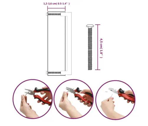 Kapi Käepidemed 20 Tk, Pronks, 192 Mm, Roostevaba Teras