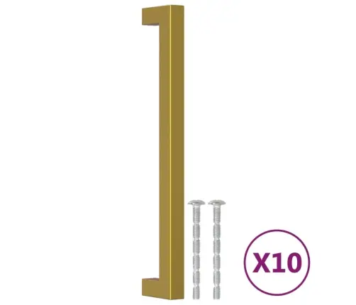 Skapja Rokturi, 10 Gab., Zelta, 192 Mm, Nerūsējošais Tērauds Vidaxl