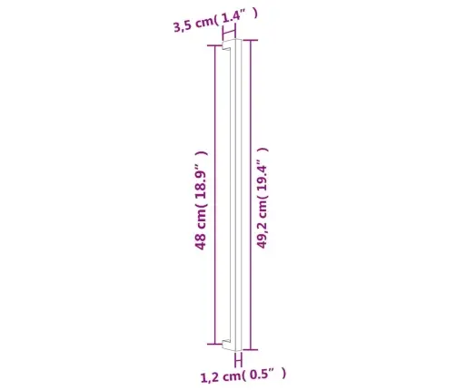 Spintelės Rankenėlės, 10Vnt., Juodos, Nerūdijantis Plienas