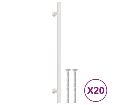 Spintelės Rankenėlės, 20Vnt., Sidabrinės, Nerūdijantis Plienas