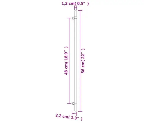 Spintelės Rankenėlės, 20Vnt., Juodos, Nerūdijantis Plienas