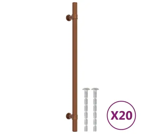 Spintelės Rankenėlės, 20Vnt., Bronzinės, Nerūdijantis Plienas