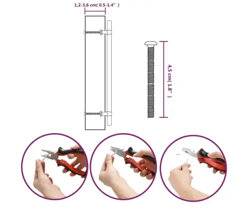 Spintelės Rankenėlės, 20Vnt., Bronzinės, Nerūdijantis Plienas