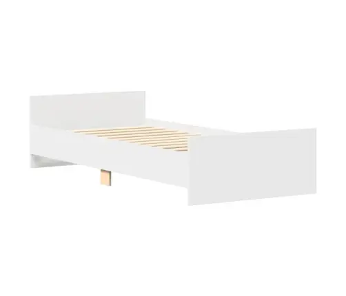 Gultas Rāmis, Balts, 90X200 Cm, Inženierijas Koks Vidaxl