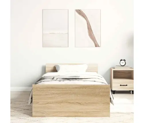 Peatsiga Voodiraam, Ilma Madratsita, Sonoma Tamm 90X200 Cm