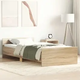 Peatsiga Voodiraam, Ilma Madratsita, Sonoma Tamm 90X200 Cm