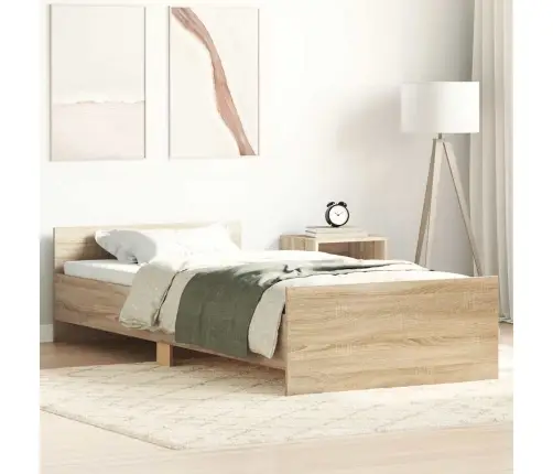 Peatsiga Voodiraam, Ilma Madratsita, Sonoma Tamm 90X200 Cm