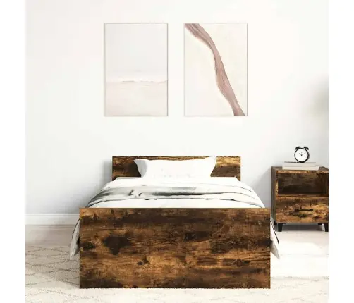 Gulta Bez Matrača, Ozolkoka, 100X200 Cm, Inženierijas Koks Vidaxl