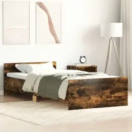 Gulta Bez Matrača, Ozolkoka, 100X200 Cm, Inženierijas Koks Vidaxl