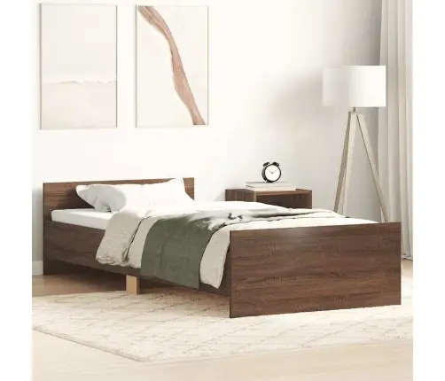 Gulta Bez Matrača, Brūna Ozola, 100X200 Cm, Inženierijas Koks Vidaxl