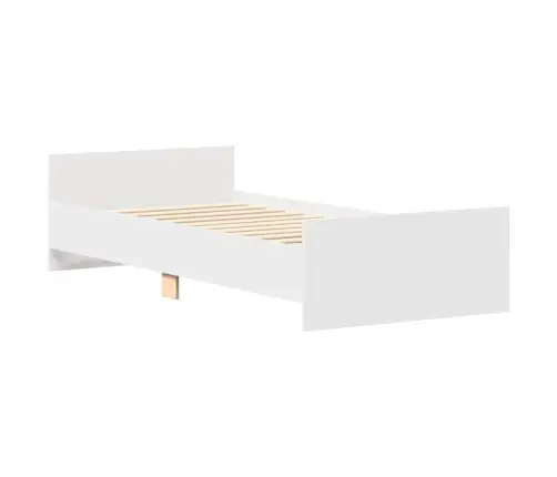 Gultas Rāmis, Balts, 90X190 Cm, Inženierijas Koks Vidaxl