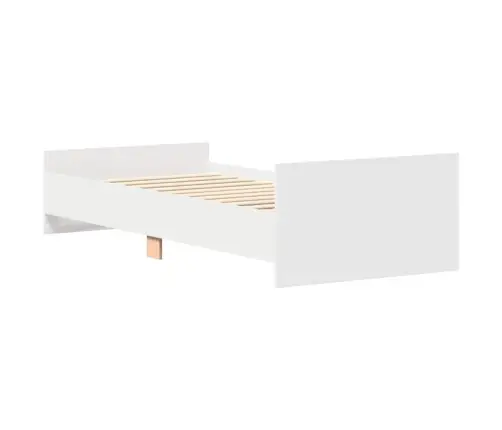 Gultas Rāmis, Balts, 75X190 Cm, Inženierijas Koks Vidaxl