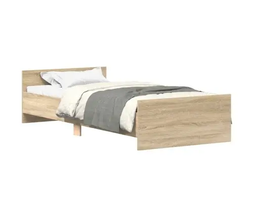 Lovos Rėmas Be Čiužinio, Sonoma, 75X190cm Apdirbta Mediena