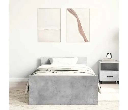 Voodiraam, Betoonhall, 75 X 190 cm Tehispuit