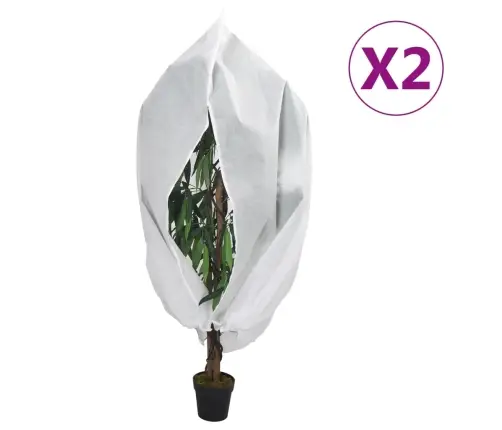 Augu Pārsegi Ar Rāvējslēdzēju, 2 Gab., 70 G/M², Flīss, 1X1,55 M Vidaxl