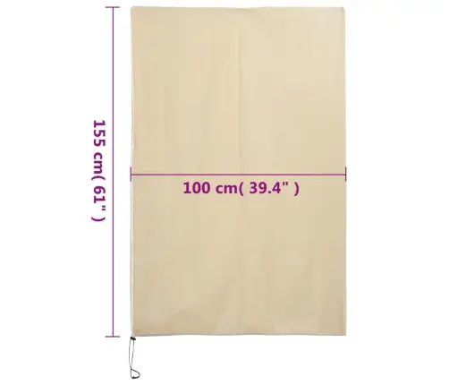 Augu Pārsegi Ar Rāvējslēdzēju, 2 Gab., 70 G/M², Flīss, 1X1,55 M Vidaxl