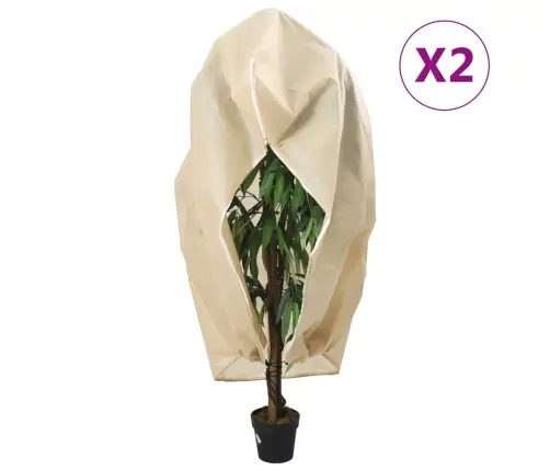 Augu Pārsegi Ar Rāvējslēdzēju, 2 Gab., 70 G/M², Flīss, 1,2X1,8M Vidaxl