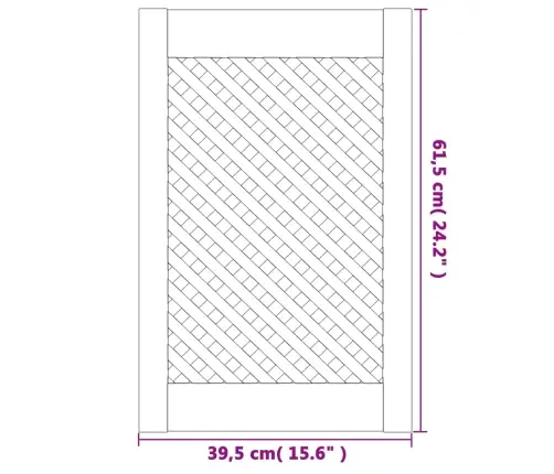 Skapja Durvis, Līstīšu Dizains, 2 Gab., 39,5X61,5 Cm, Priede Vidaxl