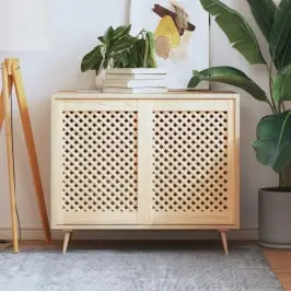 Spintelės Durelės, 2Vnt., 49,5X69cm Pušis, Grotelių Dizaino