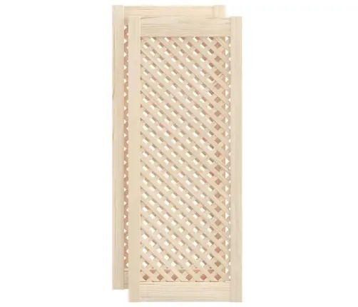 Spintelės Durelės, 2Vnt., 39,5X99cm Pušis, Grotelių Dizaino