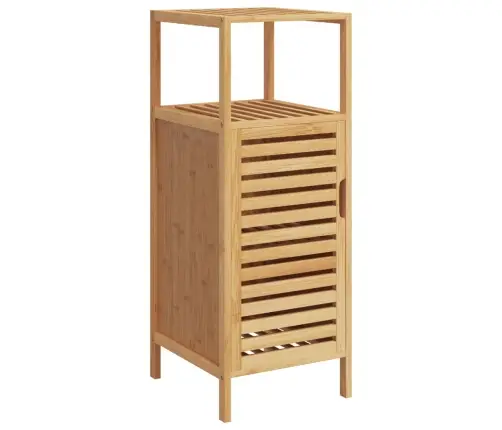 Vannasistabas Skapis Ar Plauktu, 36X33X87 Cm, Bambuss Vidaxl