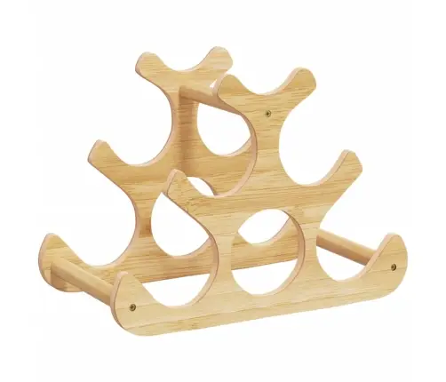 Stovas Vynui Skirtas 6 Buteliams, 35X18X25,5cm Bambukas