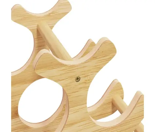 Stovas Vynui Skirtas 6 Buteliams, 35X18X25,5cm Bambukas