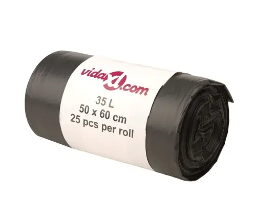 Šiukšlių Maišai, 250Vnt., Juodos Spalvos, 35L