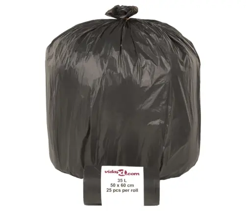 Šiukšlių Maišai, 250Vnt., Juodos Spalvos, 35L