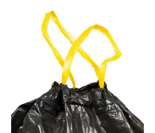 Pingutusnööridega Prügikotid 250 Tk, Must, 35 L